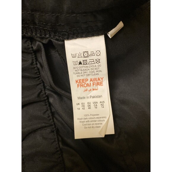 NWT Pretty Little Thin Petite Black Low Rise Parachute Trouser Pants Sz 10 - Picture 15 of 16